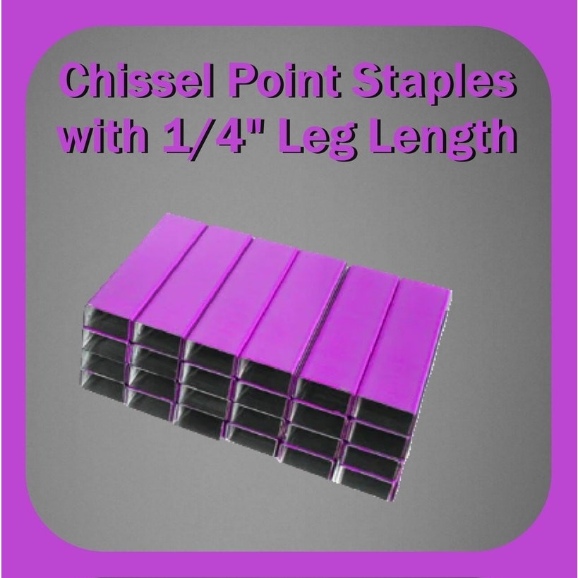 Premium 26/6 Chisel Point Purple Standard Staples 5,000ct Box