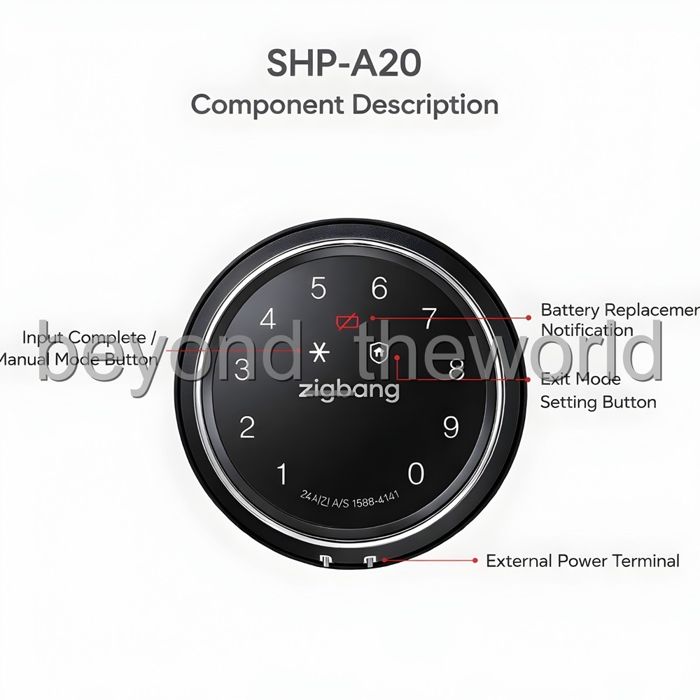 Zigbang SHP-A20 Samsung Smart Digital Round Door Lock