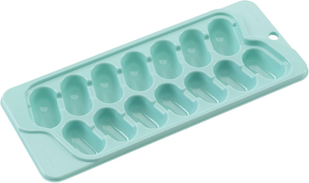 2 Pack Ice Cube Trays Plastic Rectangular Shape Stackable Flexible Washable