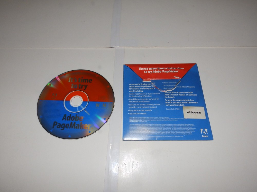Vintage Software - Adobe PageMaker for Windows v5.0 / 6.0 / 6.5