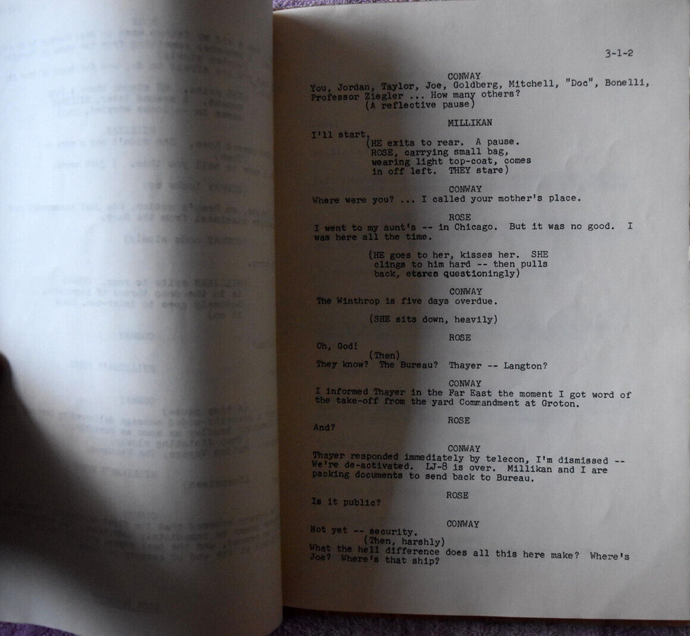 1970s " The Captains and The Kings " Original Screenplay Script