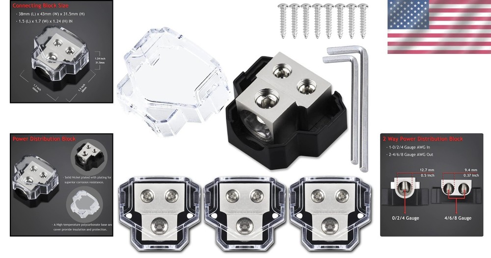 Power Distribution Block for Car Audio Amp