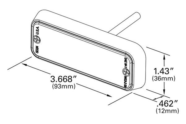 Grote Surface Mount Bolt-On Mount Blue LED Strobe Light