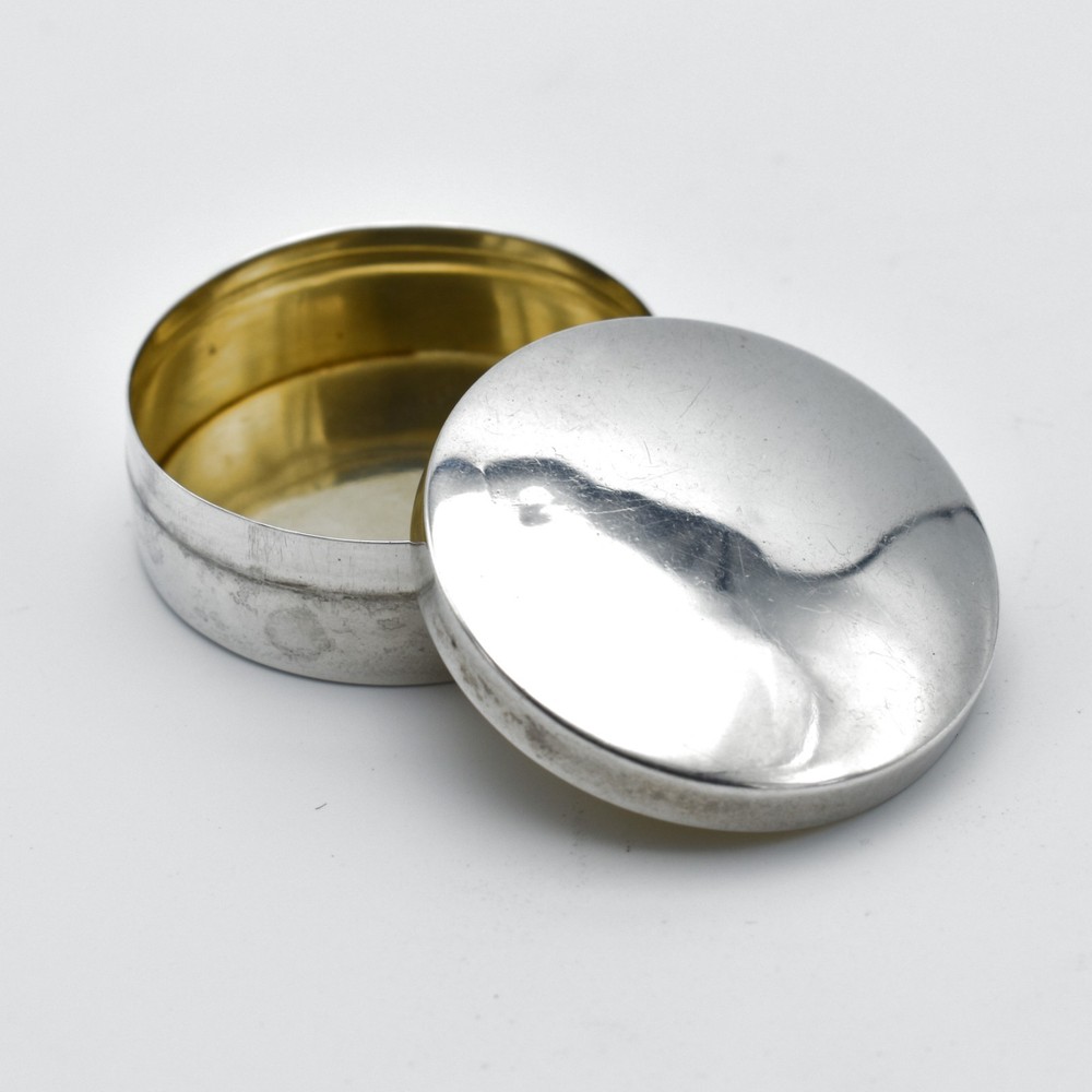 Antique Solid Silver Pill Pot Snuff Box 1925 William Neale