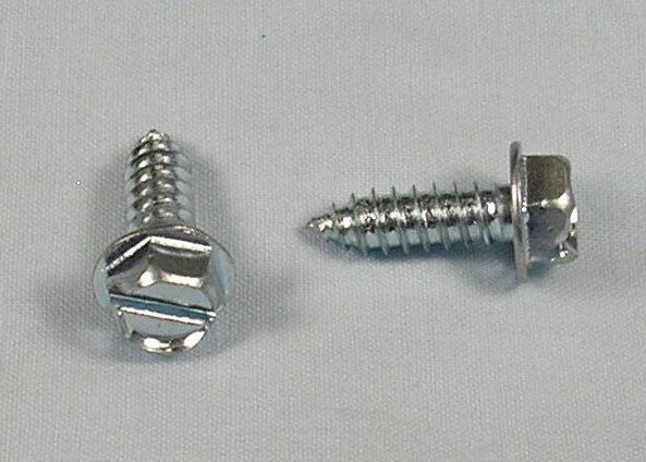 HI-TECH INDUSTRIES CAR DEALER LICENSE PLATE SCREWS SLOTTED HEX HEAD 100 SCREWS