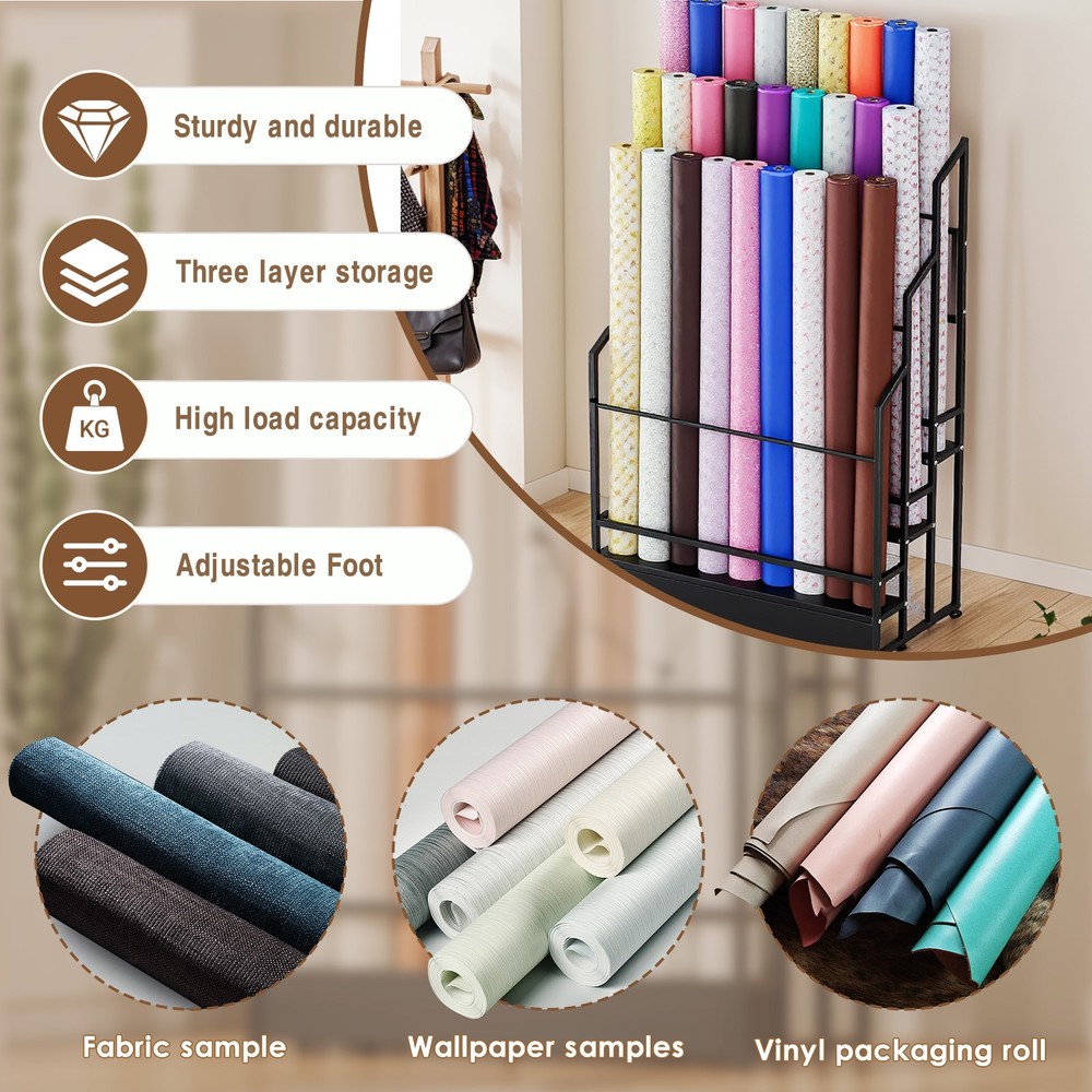 Fabric Roll Storage Rack Textile Fabric Display Rack Fabric Display Shelf