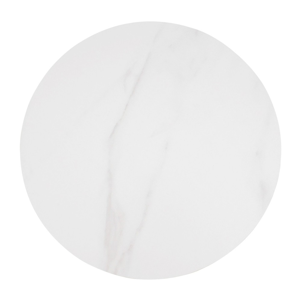 White+ Black Side Table Round Side Table Modern Coffee Table 21.65in Height