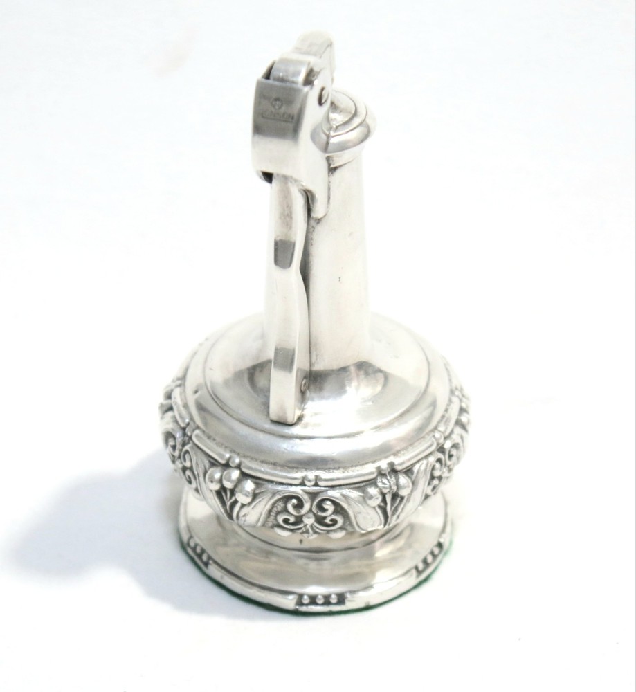 Vintage Silver Plate Ronson "DECANTER " Table Lighter Working Condition