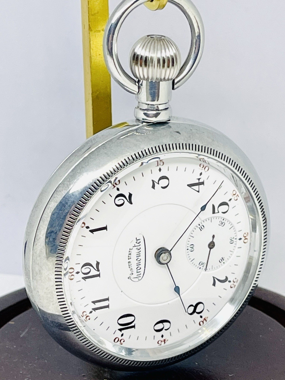 FINALLY Size 18S Railroad Display Pocket Watch Lever Set Case - Silver Plated