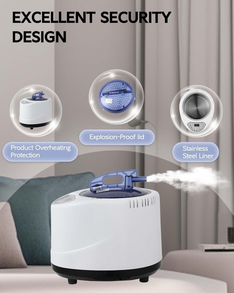 Simivol Portable Sauna Steamer Machine, 2.4L Steam Generator, Remote Control
