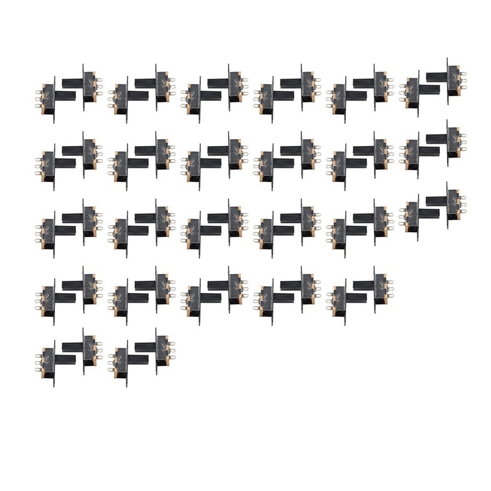 50Pcs 8mm Vertical Slide Switch SPDT 2 Position 3 Terminals PCB Panel Latching