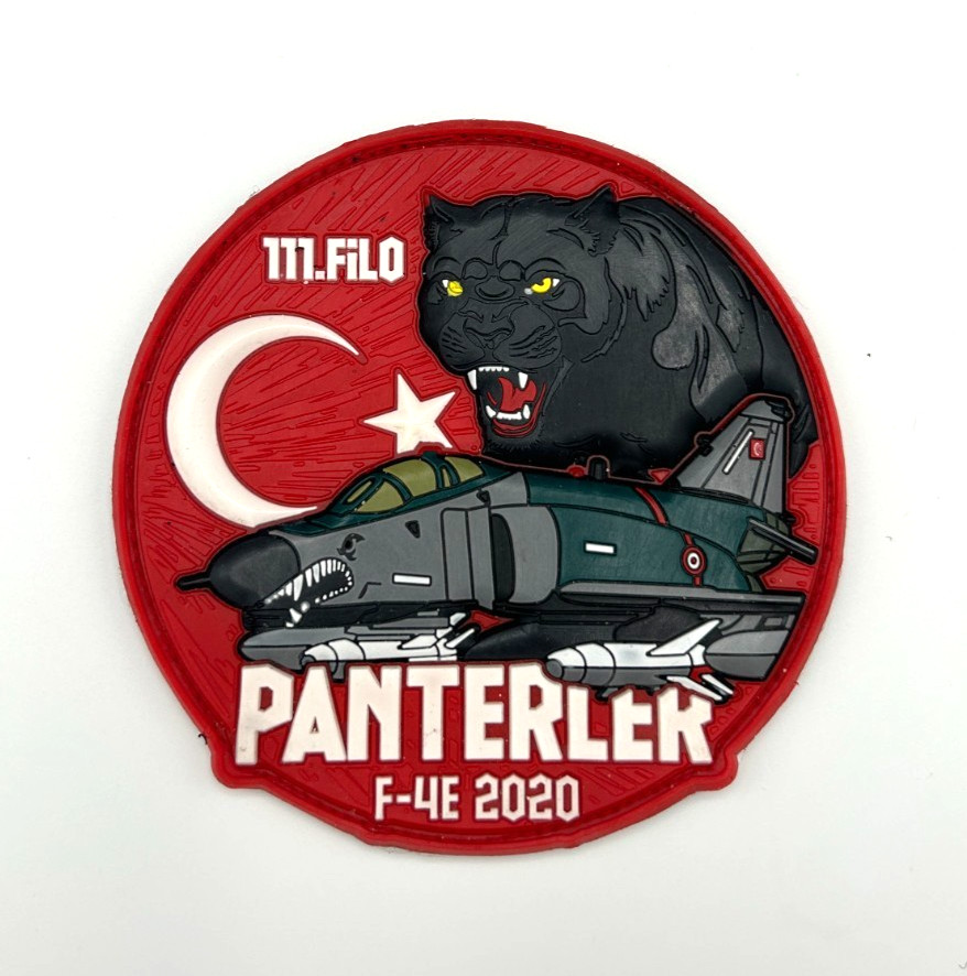 F-4 PHANTOM -TURKISH AIR FORCE- 111th SQUADRON PANTHERS -HIGH QUALITY PVC PATCH
