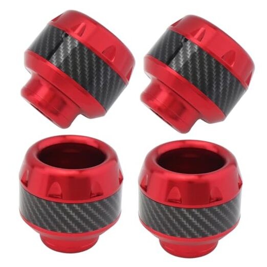 4pcs Universal Fork Frame Sliders Crash Protectors Wheel Crash Protector Red