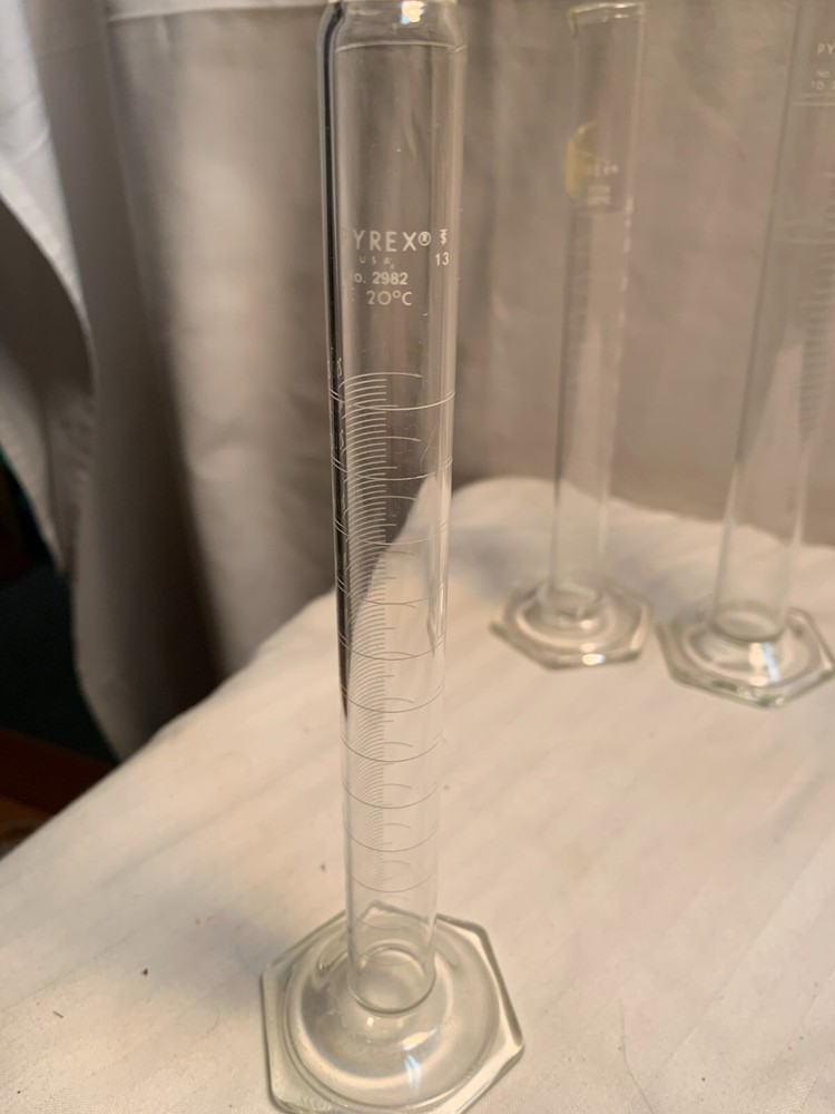 4 Corning Pyrex Graduated Cylinder
