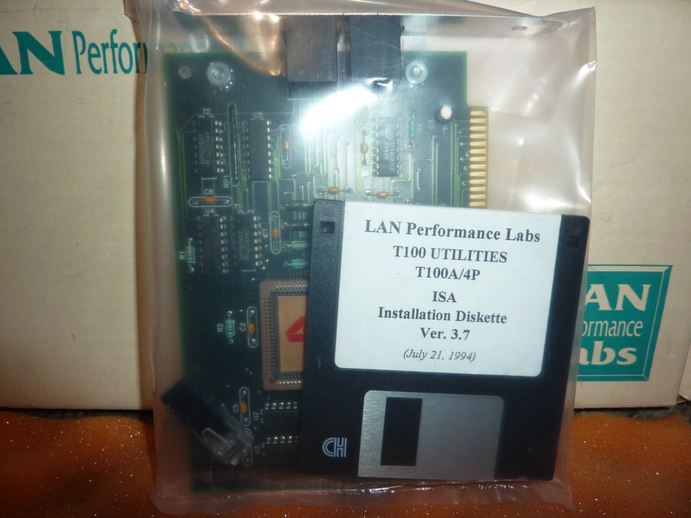 LAN Performance LABS T100A/4P 16 BIT ISA LAN Adapter NOS Sealed