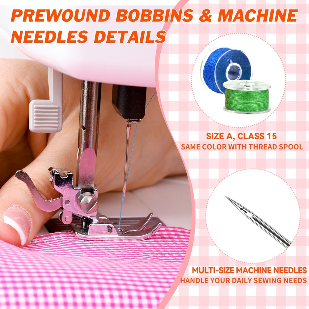 125 Pcs Sewing Thread Kit, 36 Assorted Colors Machine Threads with Spools, 400