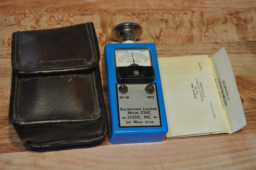 STATIC INC 25,000 VOLT ELECTROSTATIC STATIC VOLTAGE VOLT METER 224CL 5KV 25 KV