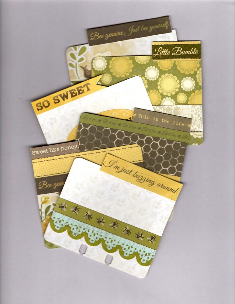 BUMBLE #3 (6 TABBED) MEMORYDEX/ROLODEX CARDS Double-Sided HANDMADE
