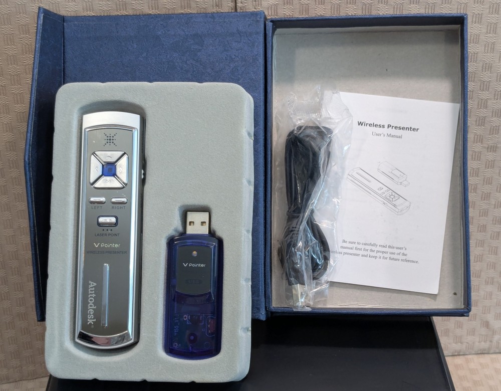 Audiodeck Laser Pointer Presentation Remote w USB Flash Drive-New