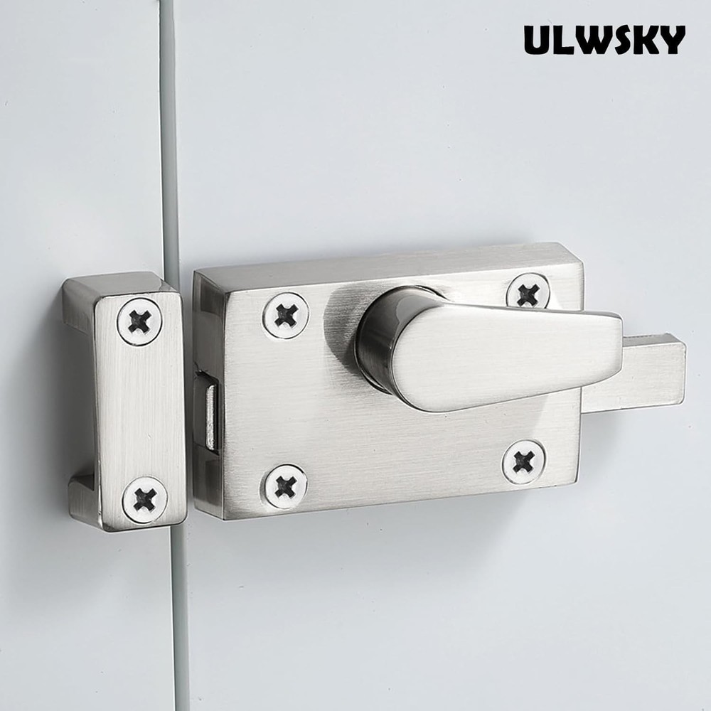 2Pcs Latch Indicating Lock,Latch Indicator Bolt,Privacy Partition Silver,2pcs
