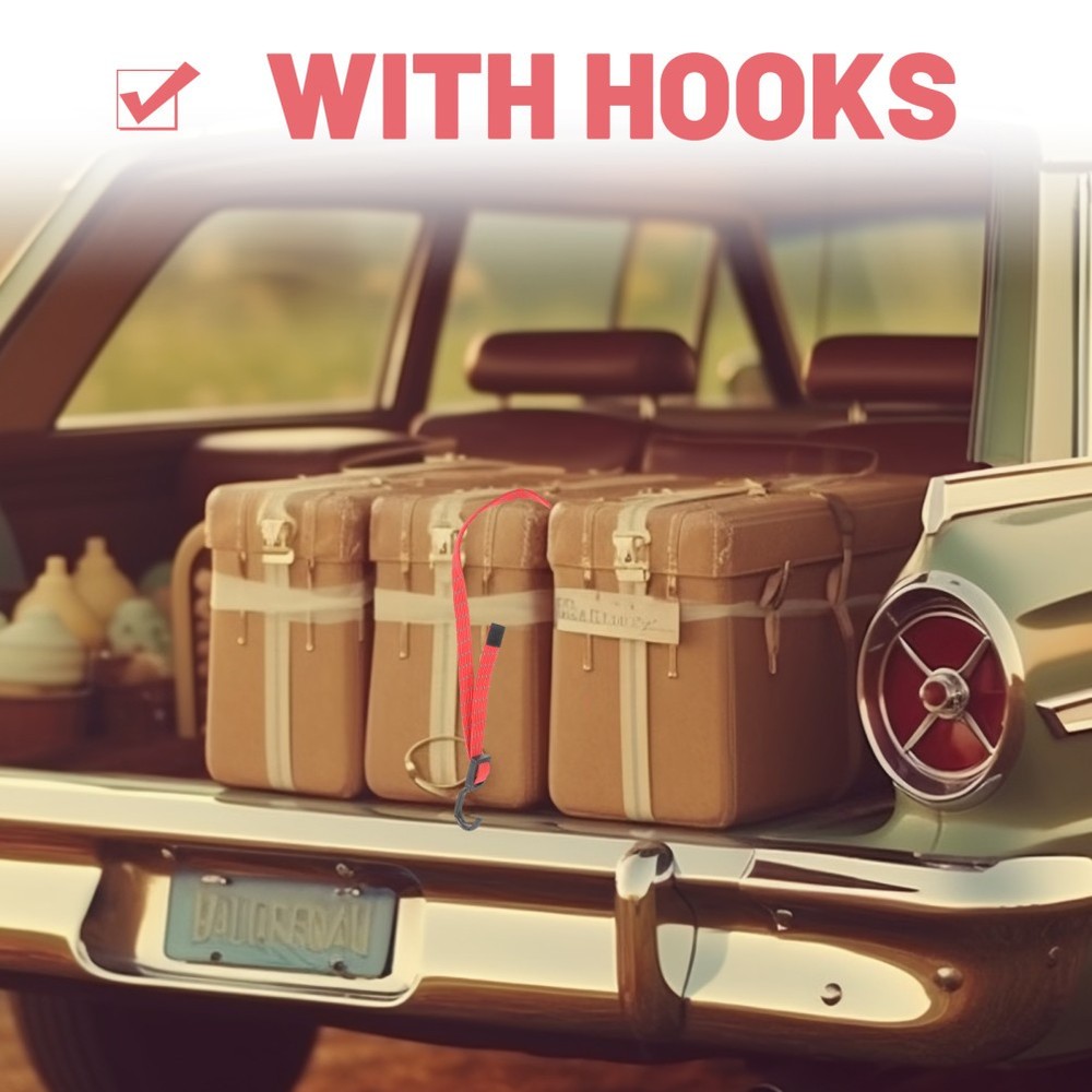 Luggage Straps Bungee Cord with Adjustable Hooks Camping Elastic