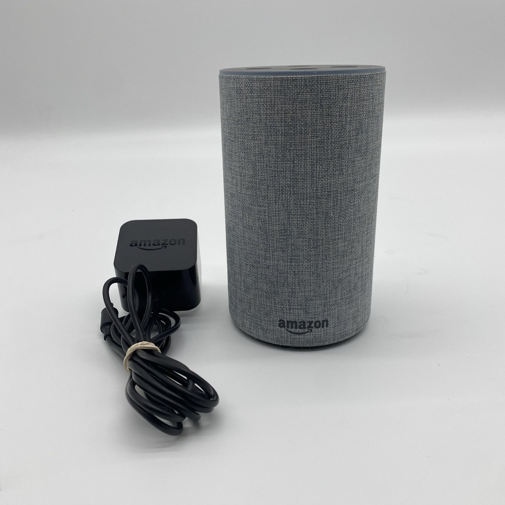 Amazon Echo (2nd Gen) Smart Speaker With Dolby Heather Gray Open Box Item