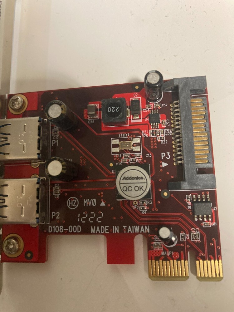Lycom D108-00D Dual USB 3.0 Host Adapter