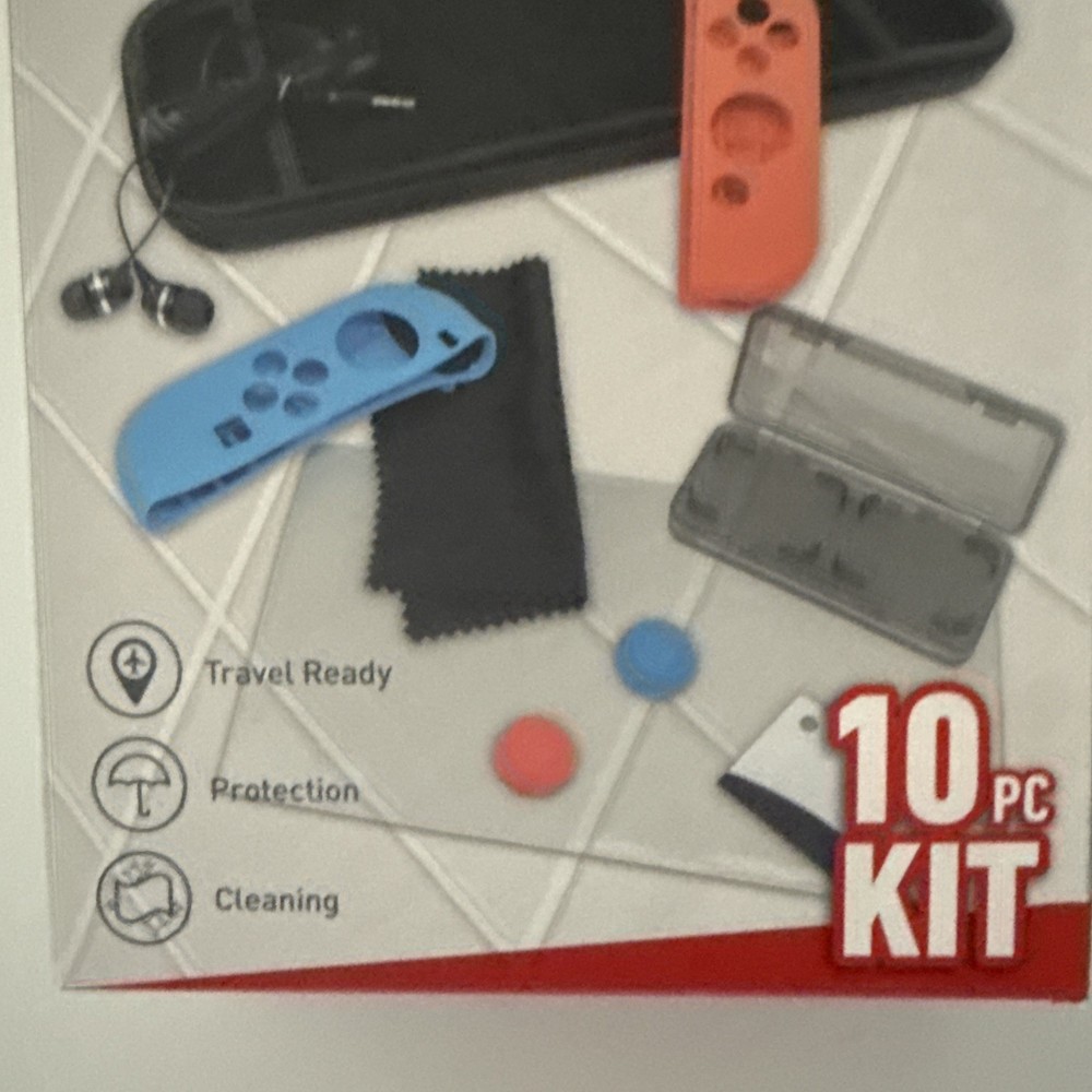 Tech2 Starter Kit For Nintendo Switch, Case, Grips, Earbuds, Accessories NEW