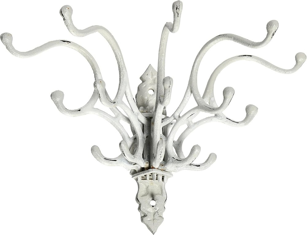 Antique Cast Iron Wall Hooks in Rust Finish