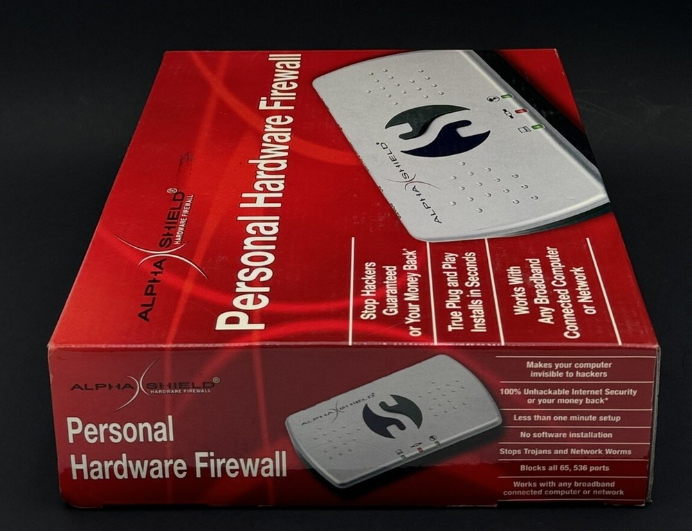AlphaShield Personal Hardware Network Firewall Broadband Security NEW SEALED NIB