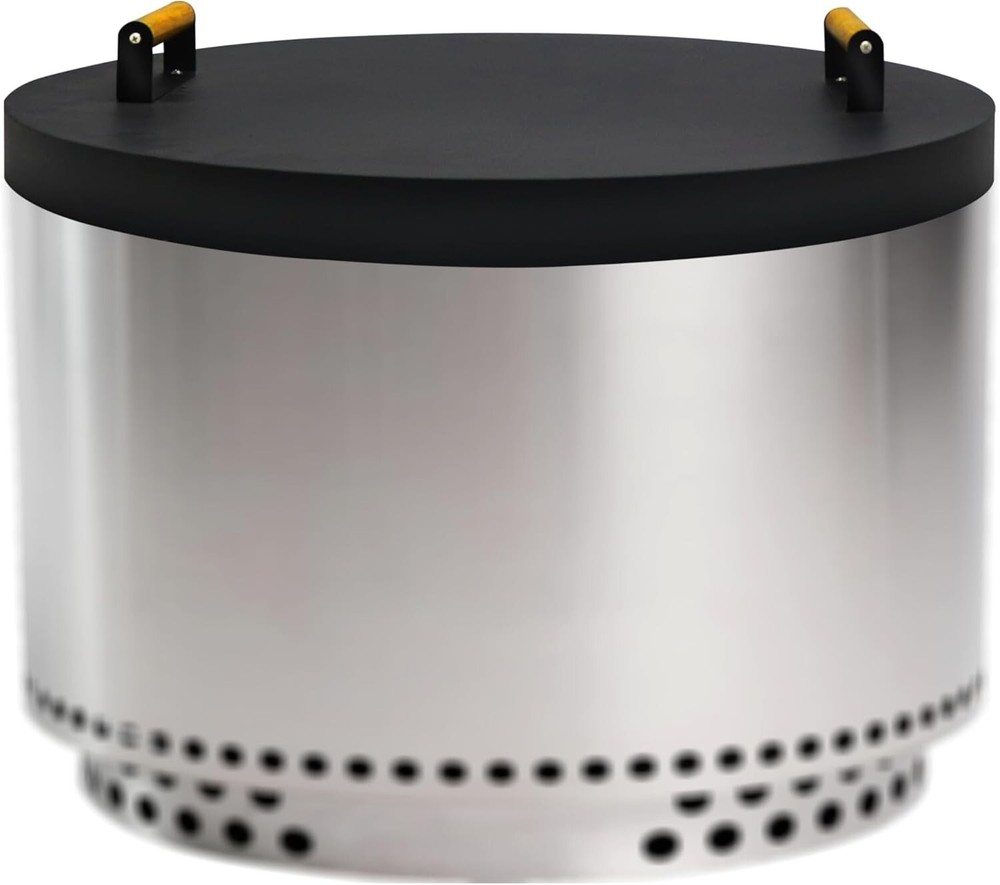 FEBTECH 27.5 inch Round Firepit Lid - Perfect Fit for 27" Smokeless Fire Pits