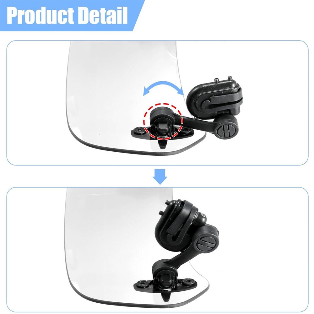 Motorcycle Adjustable Clip-on Windscreen Extender Windshield Extension Universal