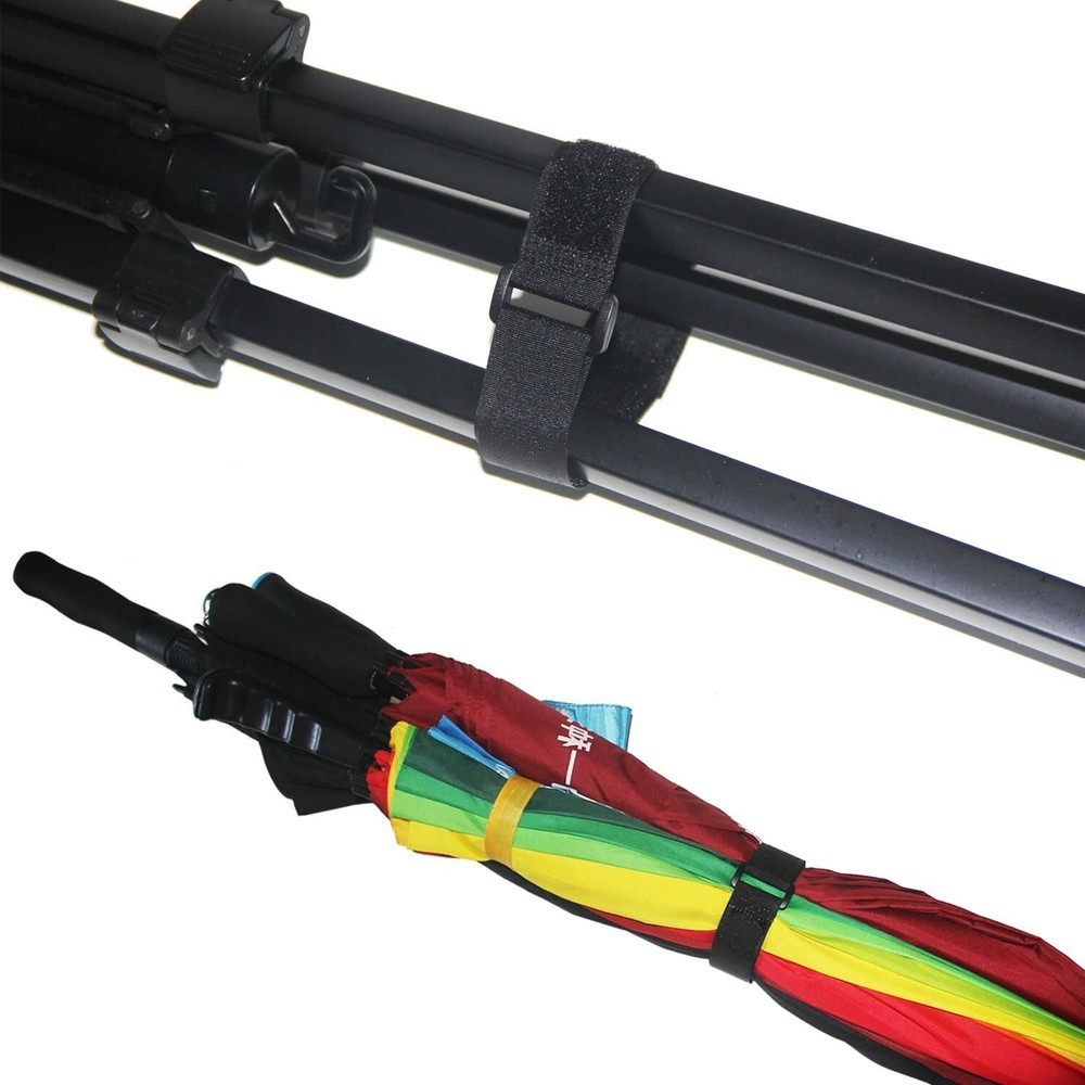 BONINO reusable Hook and Loop Strap Tape Cable straps ties Black