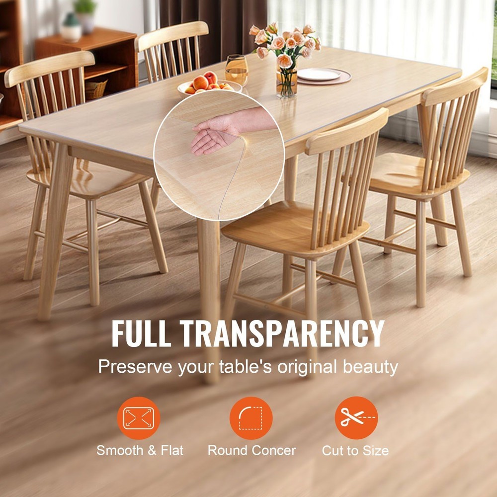 36x72in 1.5mm Flexible PVC Cover Protector Study Table Desk