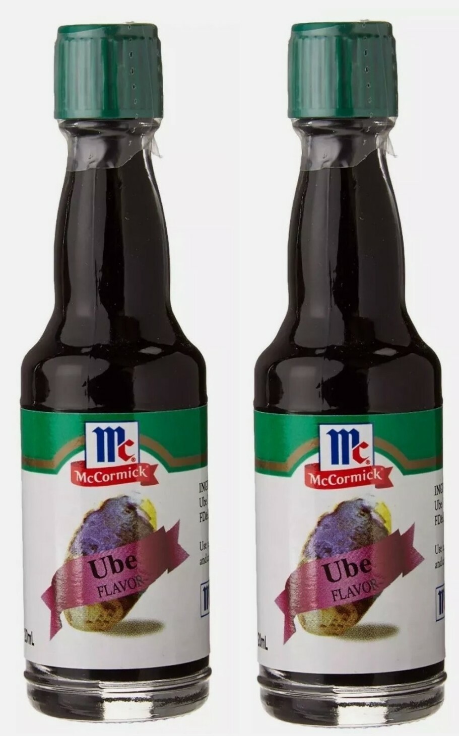 Pack Of 2 McCormick Ube Flavor Extract 20 mL Bottles, Product Of Philippines