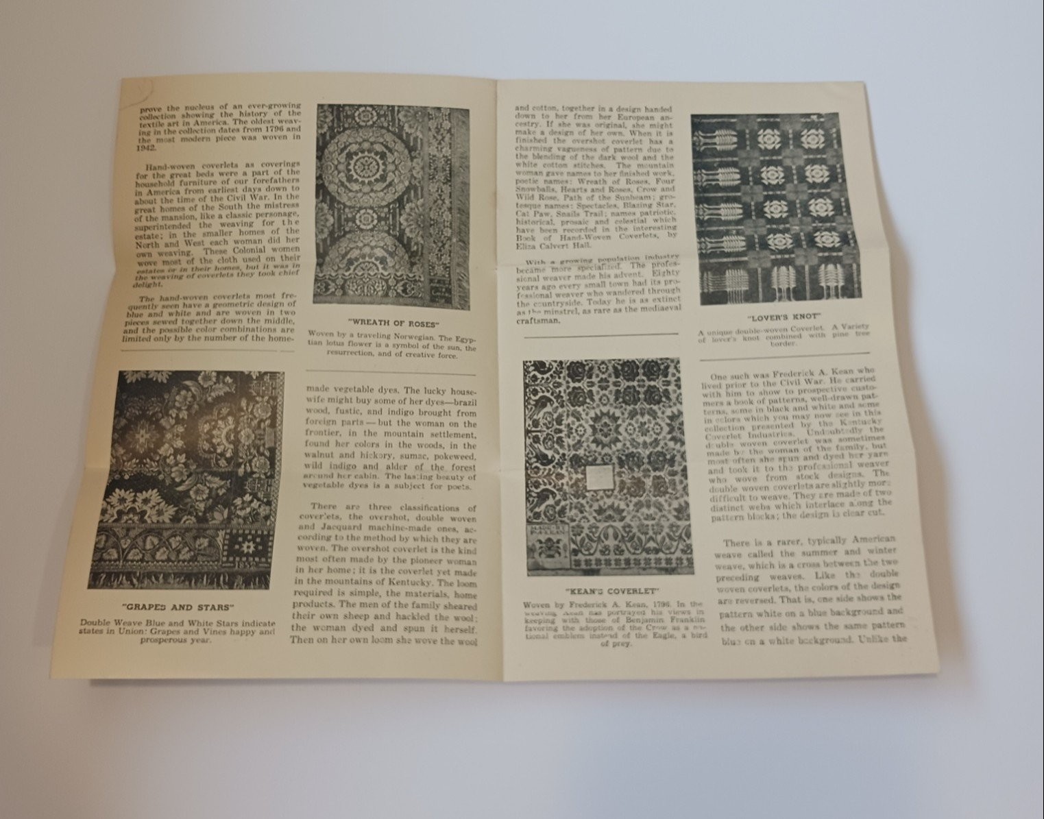 1930s Miller Bros Chattanooga Early American Coverlet Exhibit Invitation Tn