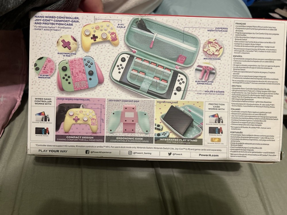 PowerA Pokémon Sweet Assortment Nintendo Switch Wired Controller Case