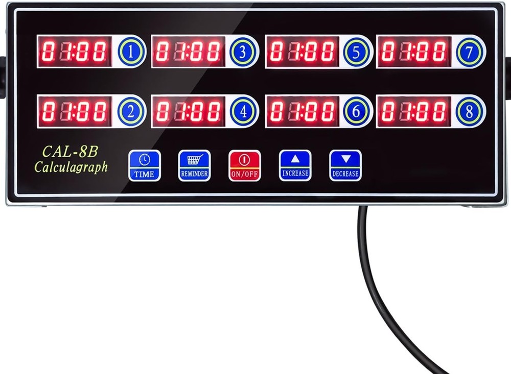 Commercial 8 Channel Kitchen Timer Digital Restaurant Timer