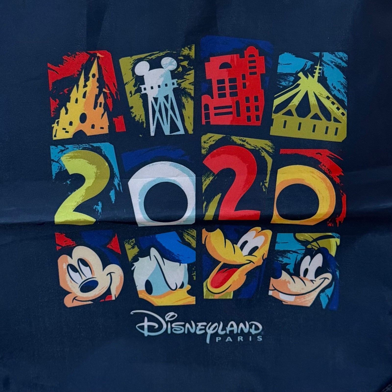 NEW DISNEYLAND PARIS ICONS DRAWSTRING BACKPACK IN NAVY 🎒 🇫🇷 🥐