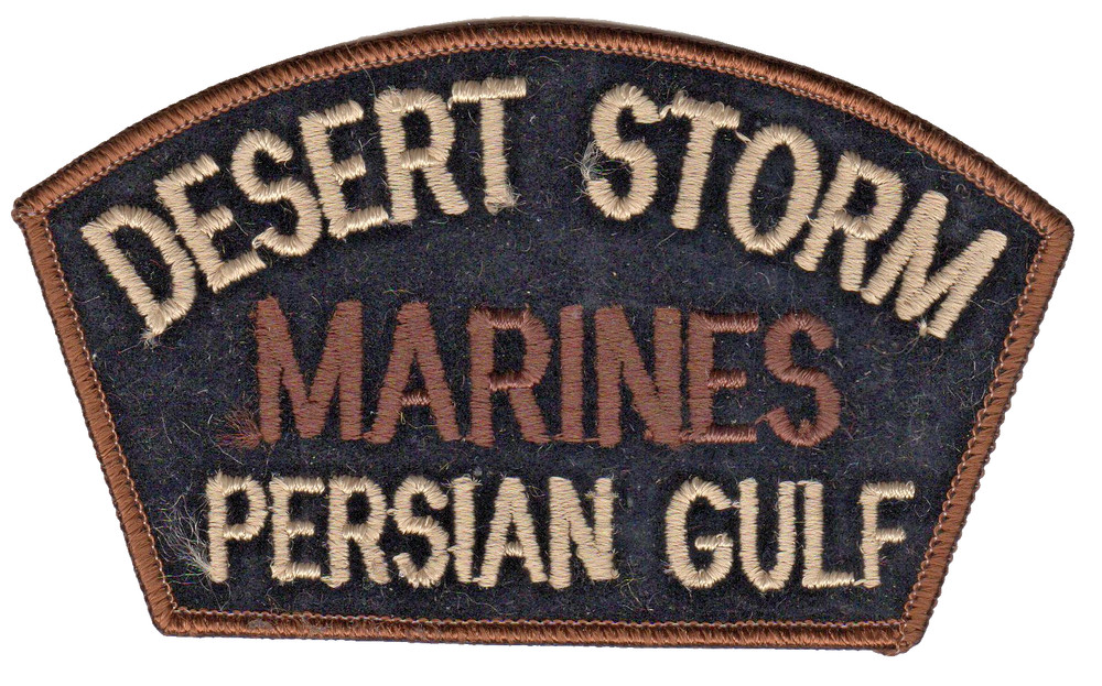 Brown/Black/Marine Hat Patch - Operation Desert Storm BC Patch B043