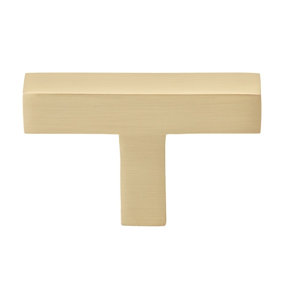 GlideRite 2-Inch Solid Square Cabinet T-Knob - 21683-T-CHPG-1