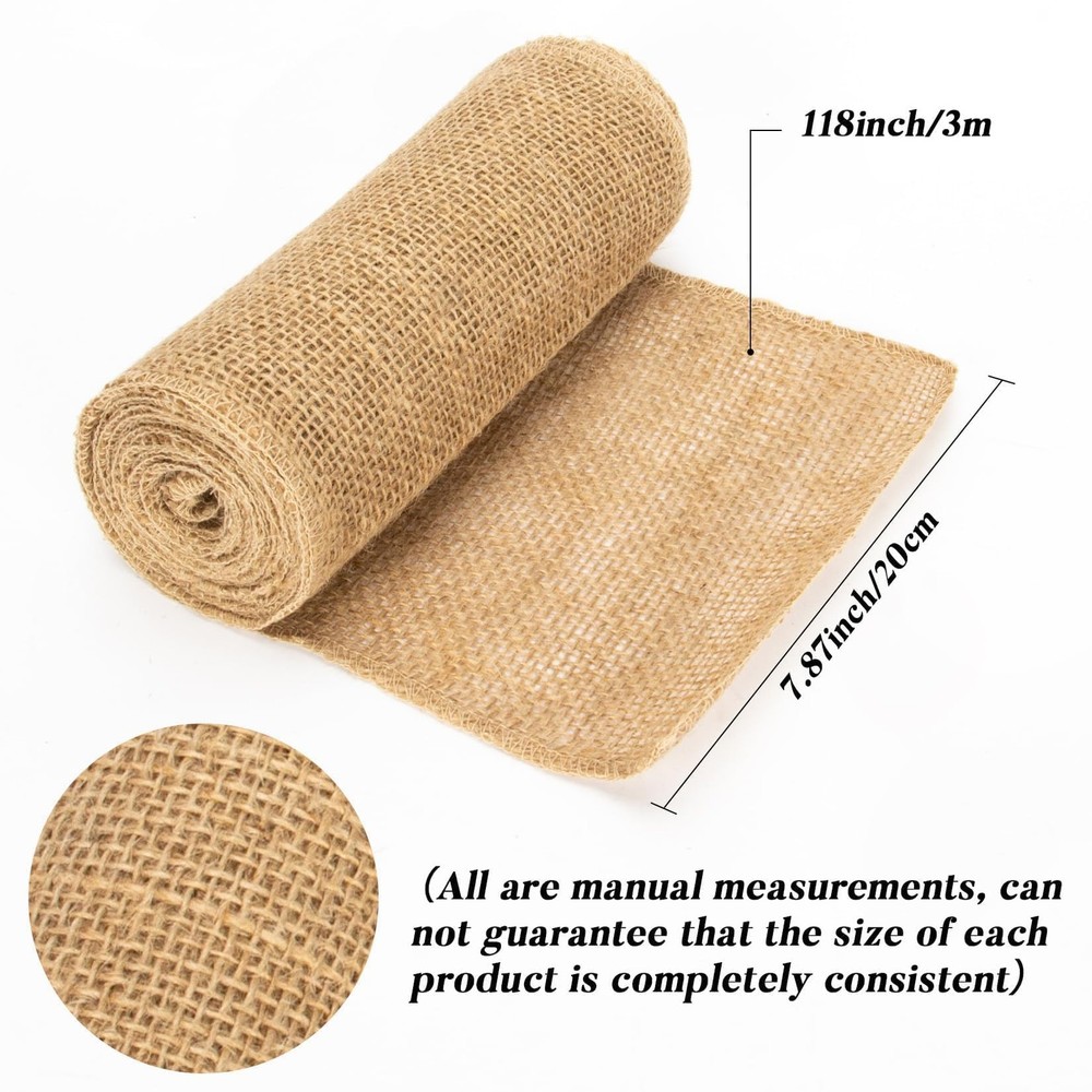 2 Rolls Burlap Roll - Tree Wraps To Protect Bark 7.8" X 118" 7.8x118