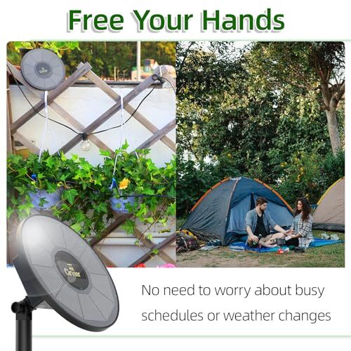 CIRYASR Solar Drip Irrigation System Automatic, 2200mAh , 6 - Scratch & Dent