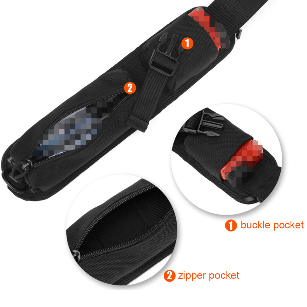 Tactical Molle Pouch Backpack Shoulder Strap Bag EDC Tool Pack Flashlight Pouch