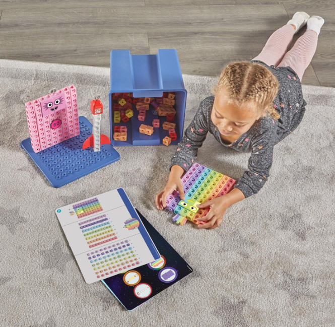 hand2mind Numberblocks Heroes with Zeroes MathLink Cubes Activity Set for Kids