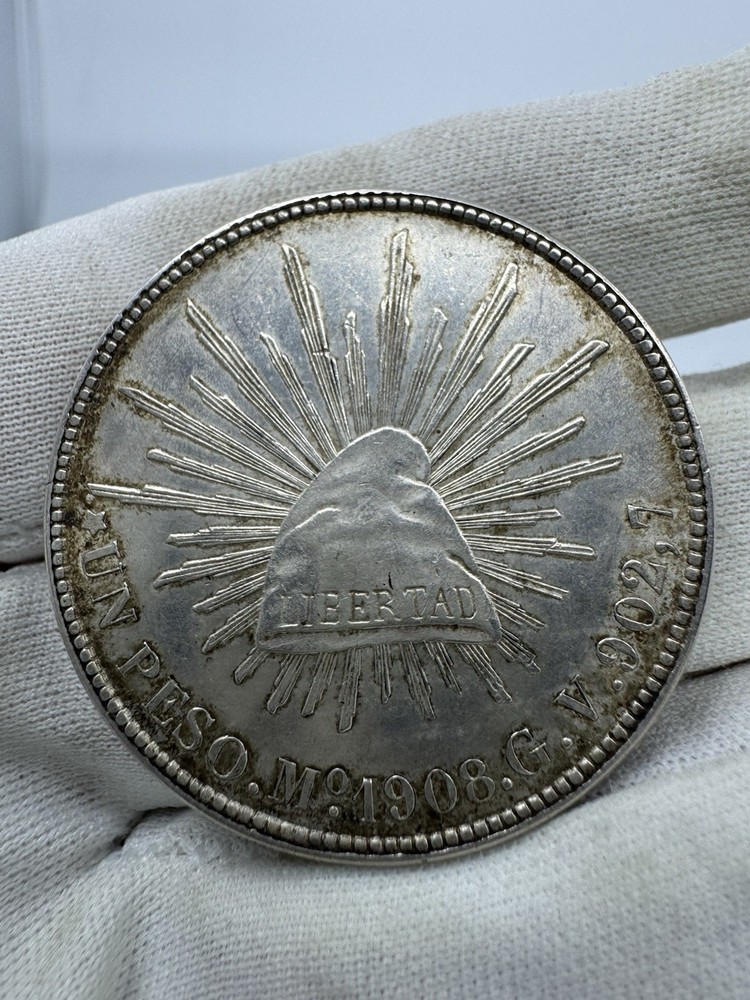 1908 Mexico 1 Peso Mo-gv