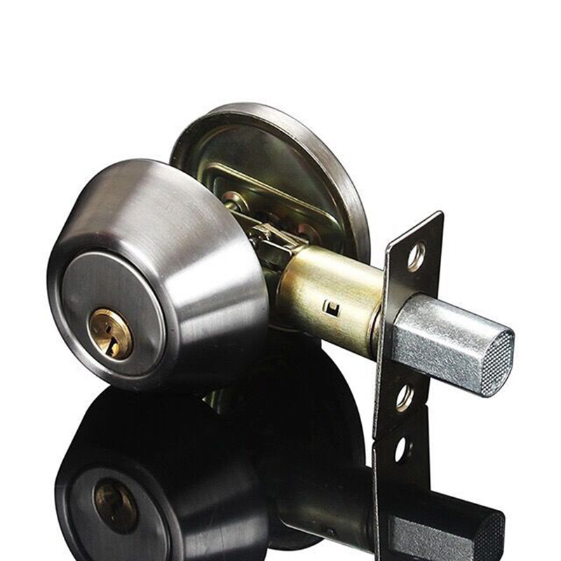 Round Single Cylinder Deadbolt Security Door Lock With Key Safe Lock Door Knobs