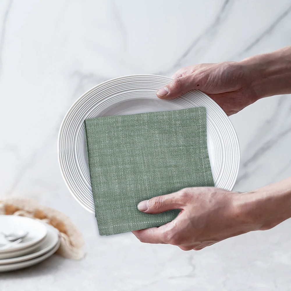 100% Cotton Chambray Dish Cloth, Ultra Soft Absorbent Quick Drying Solid Dish...