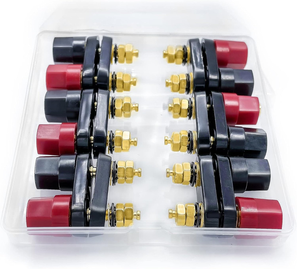 4MM Copper 2-Way Banana Plug Jack Socket Binding Post Video Speaker Terminal Con