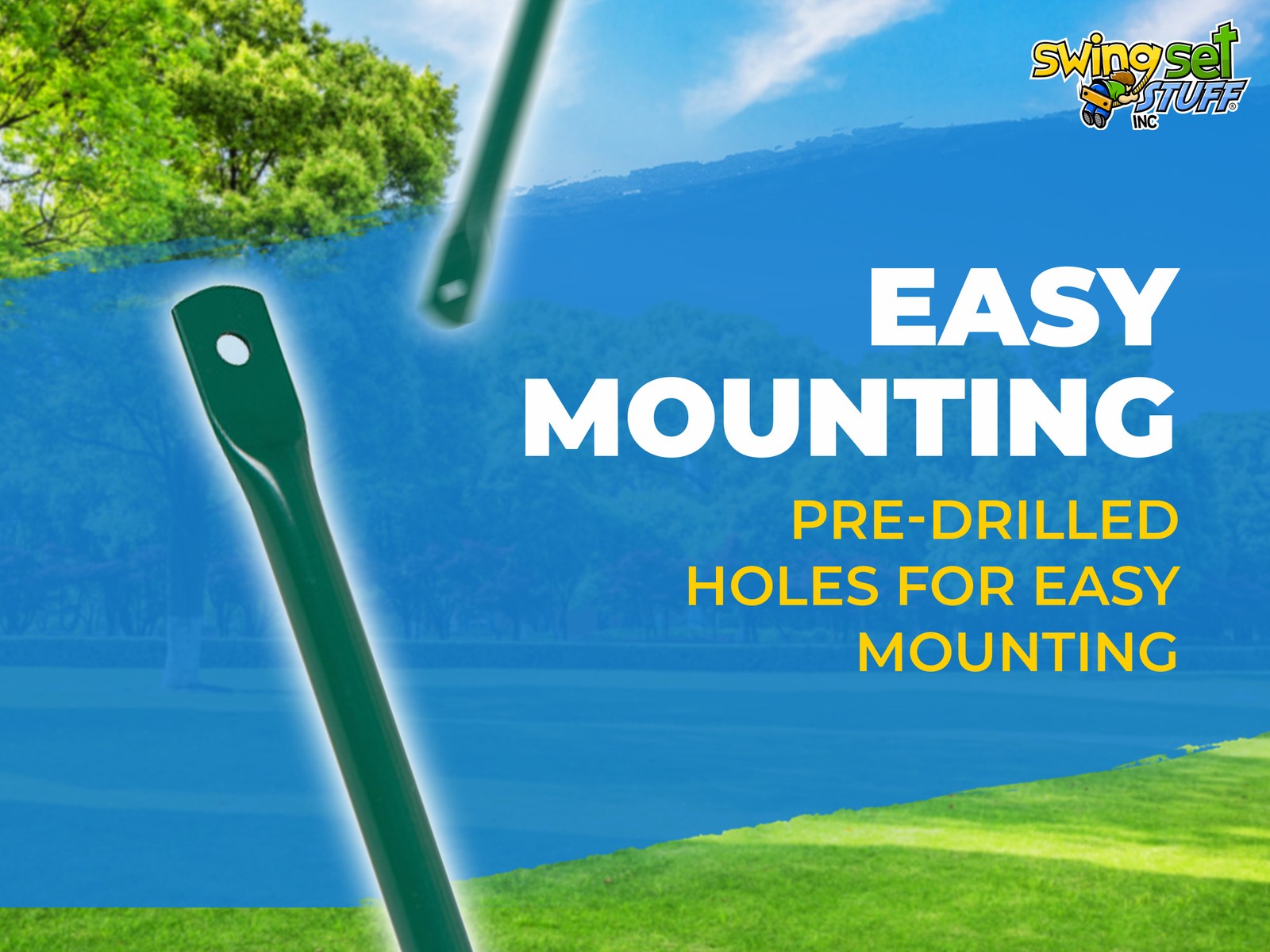 SWING SET STUFF MONKEY BAR (1 PIECE) WITH HARDWARE climb ladder accessories 0256